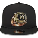cappello-piatto-nero-snapback-9fifty-a-frame-ring-dei-new-york-yankees-mlb-di-new-era