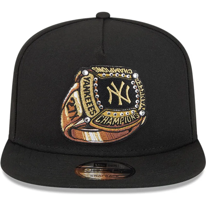 schwarze-flache-snapback-kappe-9fifty-a-frame-ring-der-new-york-yankees-mlb-von-new-era