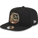 cappello-piatto-nero-snapback-9fifty-a-frame-ring-degli-oakland-athletics-mlb-di-new-era