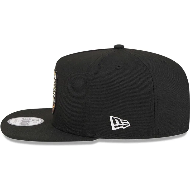 schwarze-flache-snapback-kappe-9fifty-a-frame-ring-der-oakland-athletics-mlb-von-new-era
