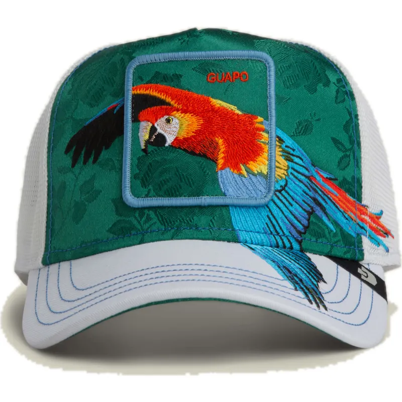 truckerkeps-gron-papegoja-guapo-honduras-macaw-the-farm-fran-goorin-bros