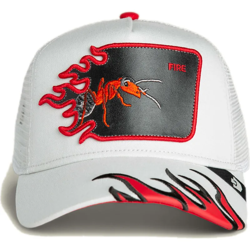 epci-curbata-alb-snapback-fire-flames-the-farm-de-goorin-bros