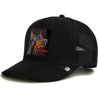 Șepci curbată camionagiu negru snapback perro dóberman Black Out Doberman Metallic The Farm The Farm de Goorin Bros.