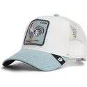 cappellino-trucker-bianco-e-blu-gallo-cock-denim-rooster-the-farm-di-goorin-bros