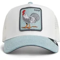 czapka-trucker-biala-i-niebieska-kogut-cock-denim-rooster-the-farm-od-goorin-bros
