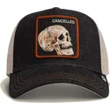epci-curbata-camionagiu-negru-snapback-cancelled-denim-skull-the-farm-de-goorin-bros