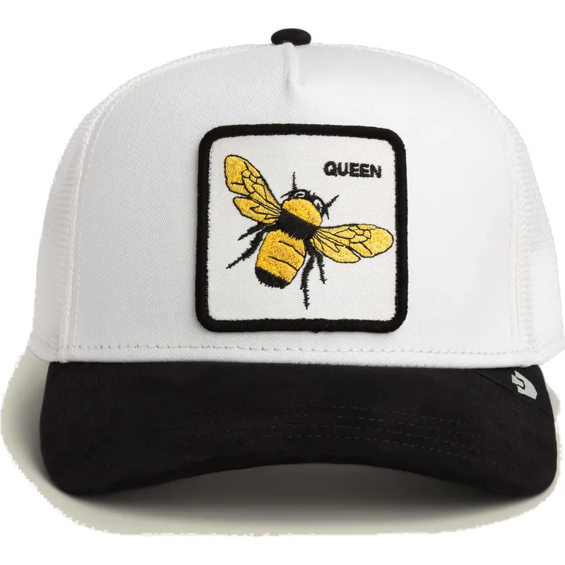 cappellino-trucker-bianco-e-nero-ape-queen-microsuede-bee-the-farm-di-goorin-bros