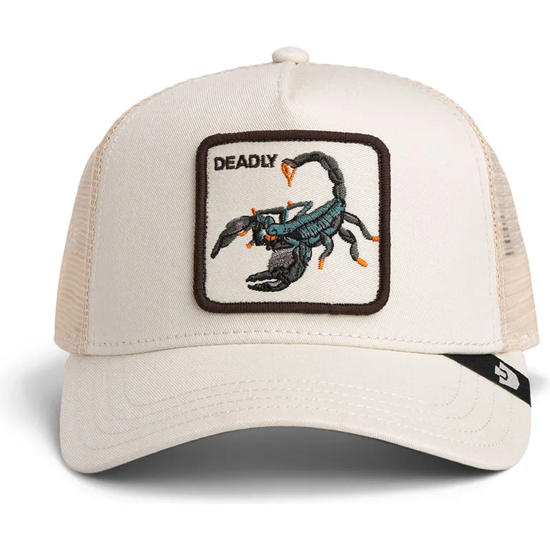 gorra-trucker-beige-escorpion-deadly-scorpion-the-farm-de-goorin-bros