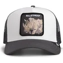 cappellino-trucker-bianco-e-grigio-rinoceronte-bulletproof-the-farm-di-goorin-bros