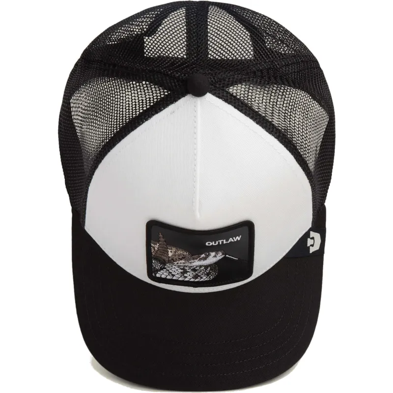 cappellino-trucker-bianco-e-nero-serpente-outlaw-the-farm-di-goorin-bros