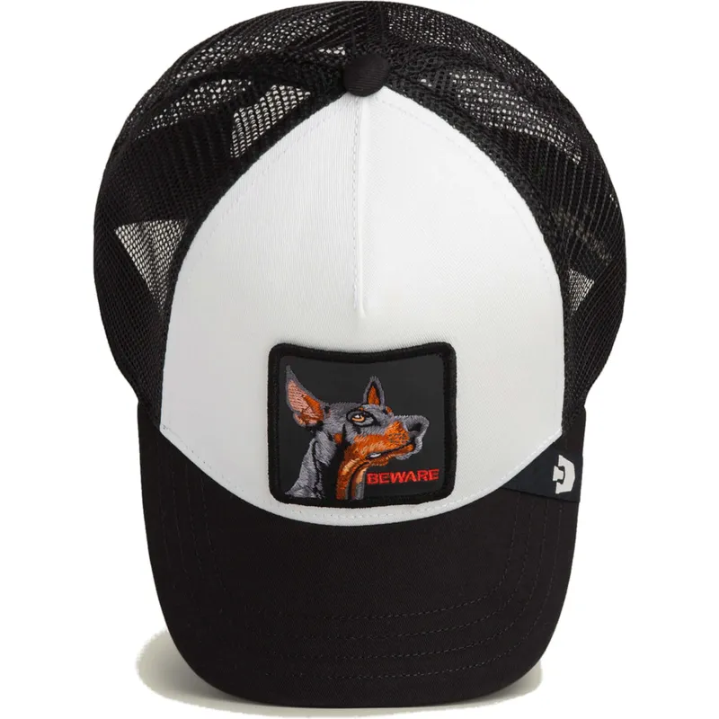 gorra-trucker-negra-perro-doberman-beware-the-farm-de-goorin-bros