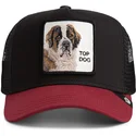 trucker-cap-schwarz-und-rot-hund-crush-top-dog-the-farm-von-goorin-bros
