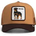 cappellino-trucker-marrone-per-bambino-cane-rottweiler-bad-boy-mini-the-farm-di-goorin-bros