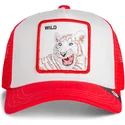 cappellino-trucker-bianco-e-rosso-per-bambino-tigre-rush-wild-the-farm-di-goorin-bros
