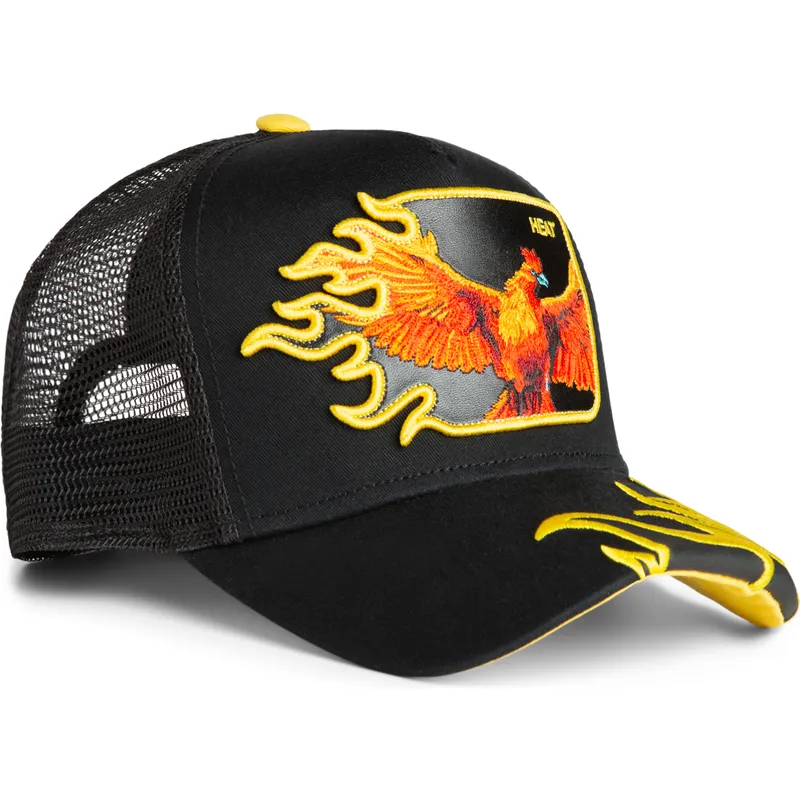 epci-curbata-negru-snapback-heat-flames-the-farm-de-goorin-bros