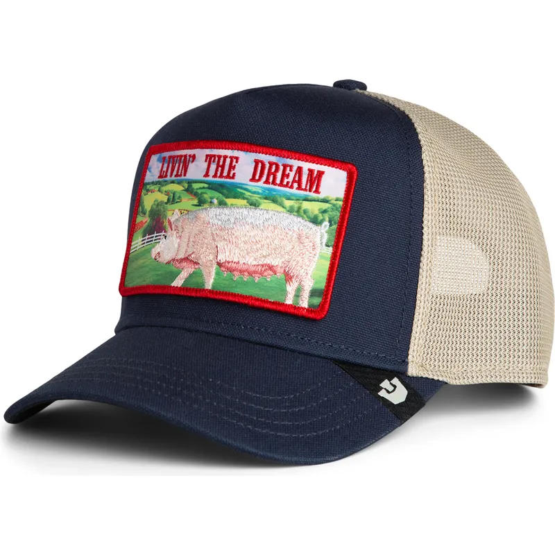 trucker-cap-marineblau-schwein-livin-the-dream-greener-grass-the-farm-von-goorin-bros