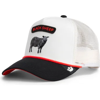 Casquette trucker blanche et noire mouton Pop Rocker Sheep The Farm Goorin Bros.