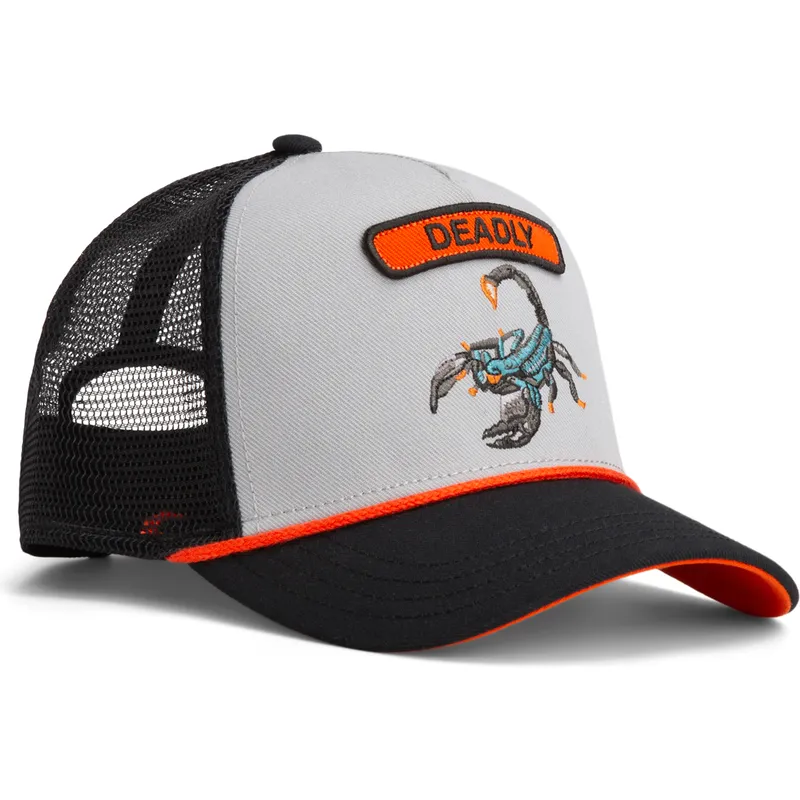 trucker-cap-grau-skorpion-pop-rocker-scorpion-the-farm-von-goorin-bros
