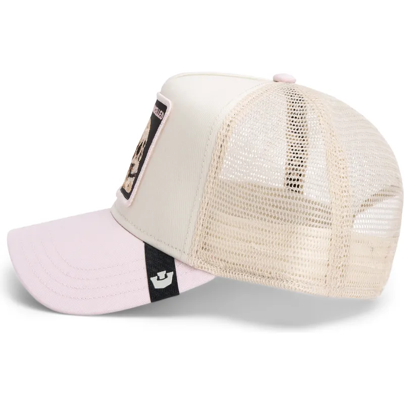 gorra-trucker-beige-y-rosa-calavera-the-cancelled-skull-whisper-the-farm-de-goorin-bros