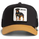 gorra-trucker-negra-y-marron-perro-rottweiler-bad-boy-the-farm-de-goorin-bros