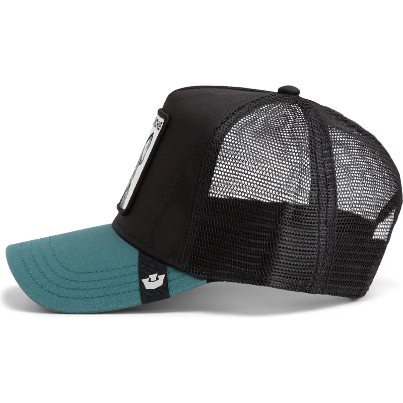 cappellino-trucker-nero-e-verde-cane-bulldog-francese-frenchie-the-farm-di-goorin-bros