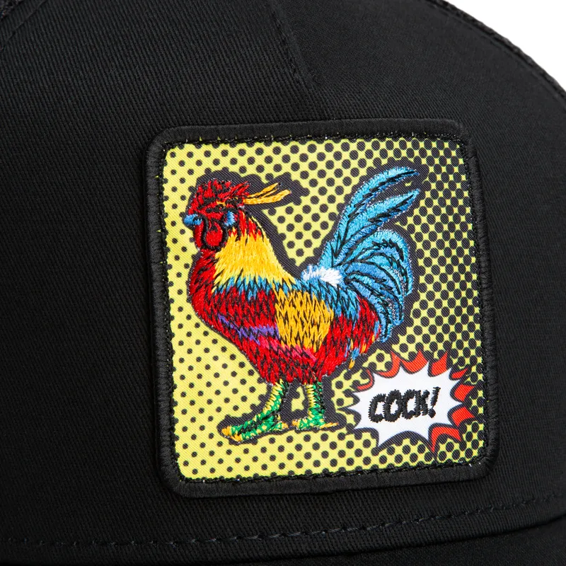 gorra-trucker-negra-gallo-cock-rooster-pop-art-2-the-farm-de-goorin-bros
