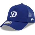 cappellino-trucker-blu-9forty-apex-batting-practice-logo-dei-los-angeles-dodgers-mlb-di-new-era