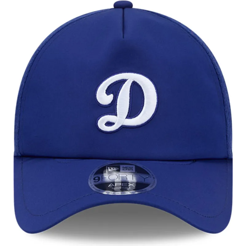 cappellino-trucker-blu-9forty-apex-batting-practice-logo-dei-los-angeles-dodgers-mlb-di-new-era