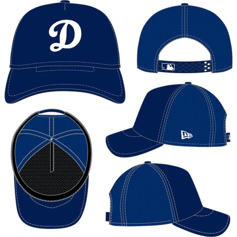 blaue-trucker-kappe-9forty-apex-batting-practice-logo-der-los-angeles-dodgers-mlb-von-new-era