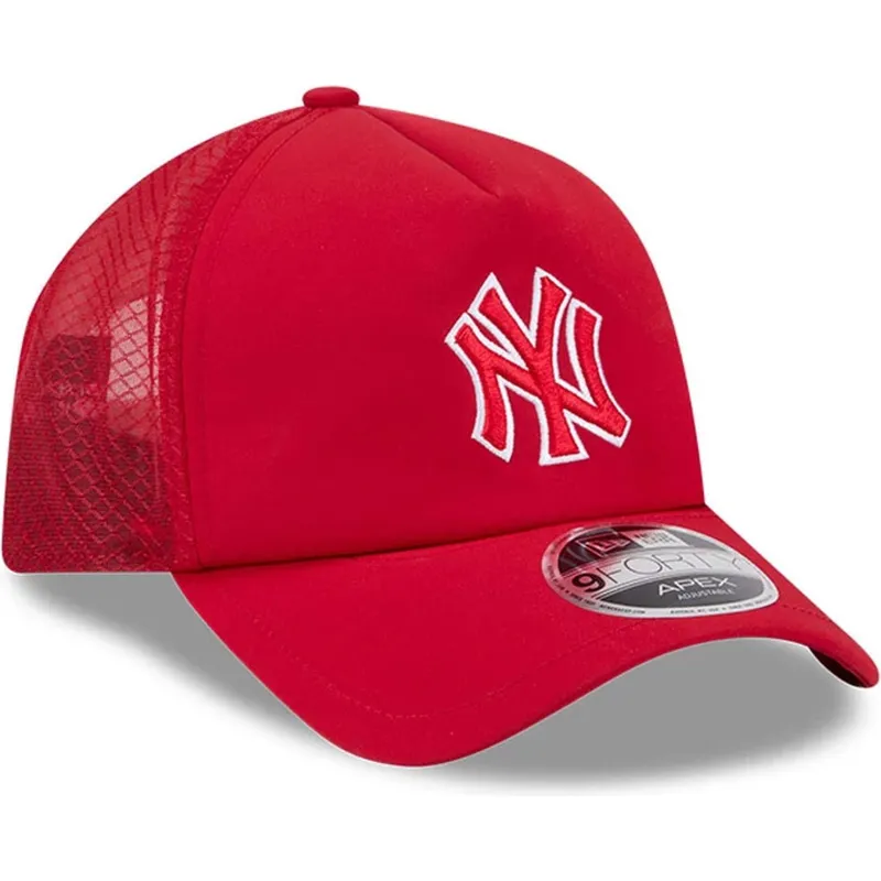 rote-trucker-kappe-mit-rotem-logo-9forty-apex-batting-practice-der-new-york-yankees-mlb-von-new-era