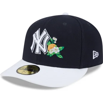 Cappellino curvo blu marino e bianco aderente 59FIFTY Spring Training di New York Yankees MLB di New Era
