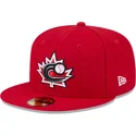 czerwona-dopasowana-czapka-z-plaskim-daszkiem-59fifty-canada-2026-world-baseball-classic-new-era