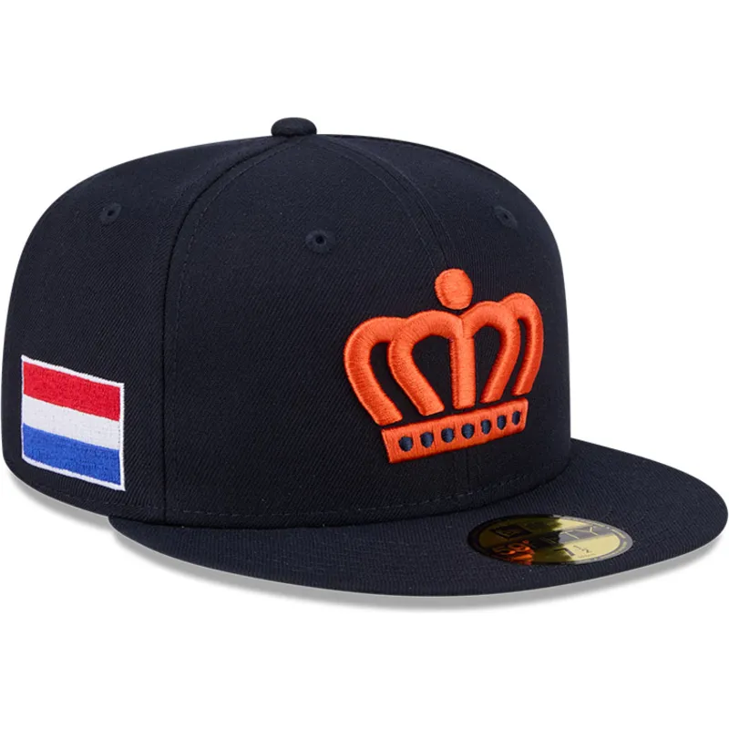 cappello-piatto-blu-marino-chiuso-59fifty-the-netherlands-2026-world-baseball-classic-di-new-era