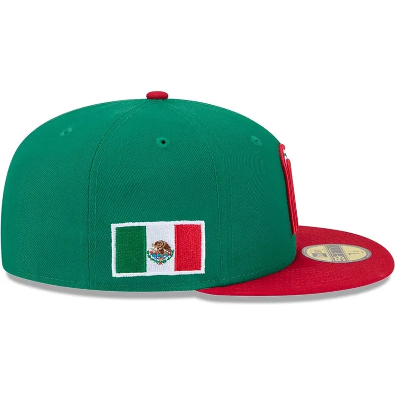 zielona-dopasowana-czapka-z-plaskim-daszkiem-59fifty-mexico-2026-world-baseball-classic-new-era