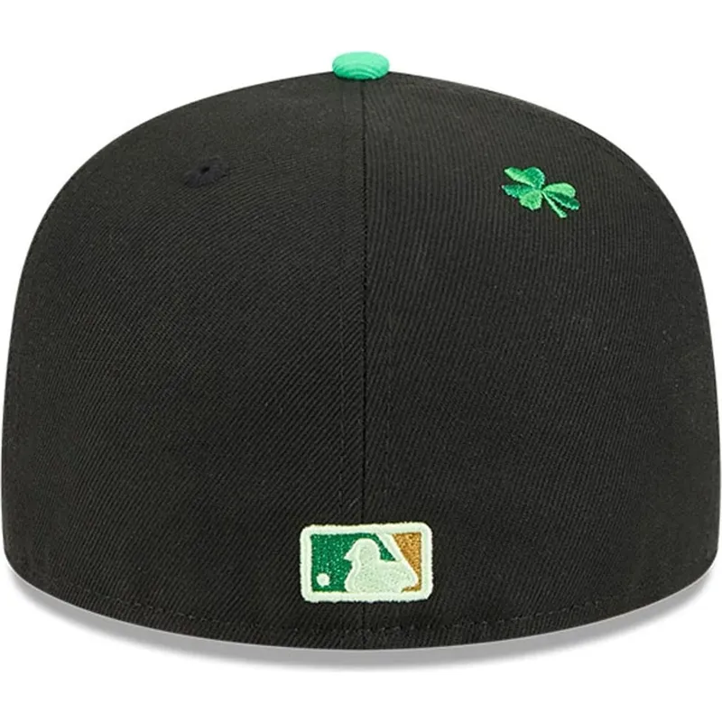 cappello-piatto-nero-aderente-59fifty-saint-patrick-s-day-dei-los-angeles-dodgers-mlb-di-new-era