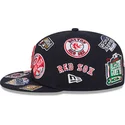marineblaue-anliegende-59fifty-all-over-flat-cap-der-boston-red-sox-mlb-von-new-era