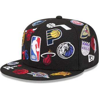 Cap plată black ajustada 59FIFTY All Over de NBA de New Era