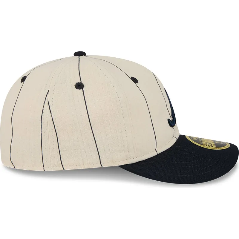 casquette-courbee-beige-ajustee-59fifty-retro-crown-linen-atlanta-braves-mlb-new-era