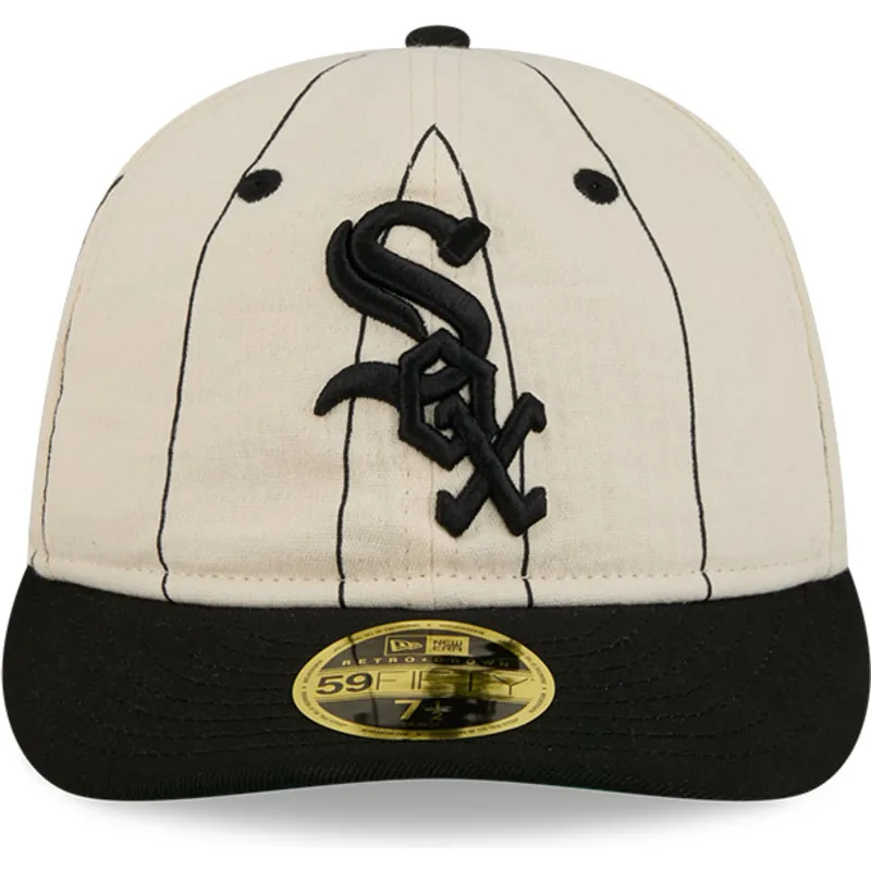 beige-platt-keps-justerad-59fifty-retro-crown-linen-fran-chicago-white-sox-mlb-av-new-era