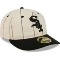cappello-piatto-beige-chiuso-59fifty-retro-crown-linen-dei-chicago-white-sox-mlb-di-new-era