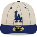 bojd-beige-justerad-keps-59fifty-retro-crown-linen-los-angeles-dodgers-mlb-fran-new-era