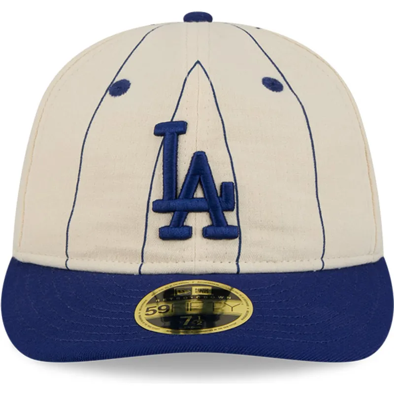 cappellino-curvo-beige-chiuso-59fifty-retro-crown-linen-dei-los-angeles-dodgers-mlb-di-new-era