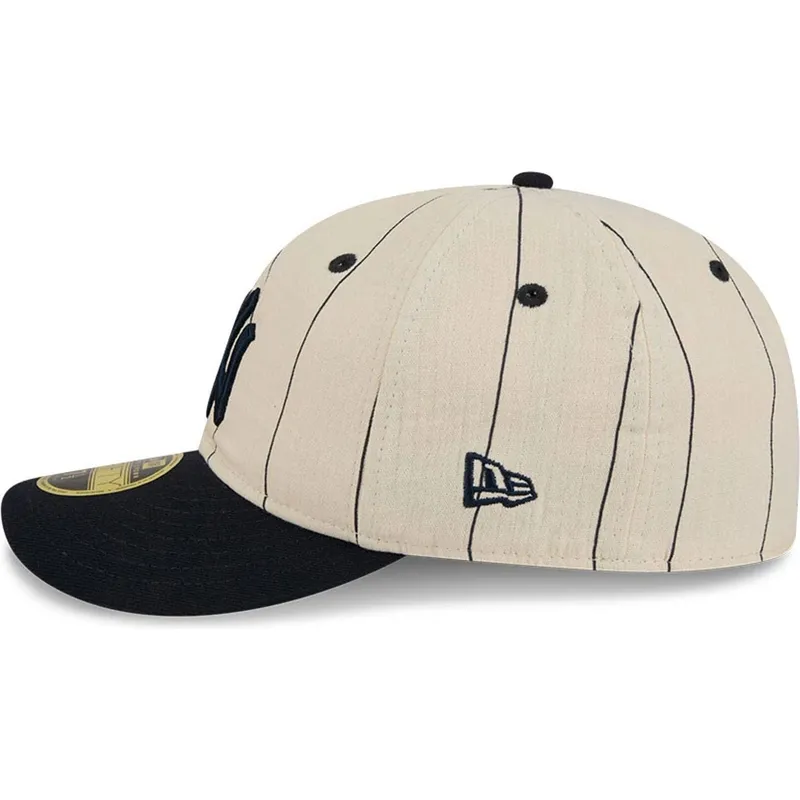 cappellino-curvo-beige-chiuso-59fifty-retro-crown-linen-dei-new-york-yankees-mlb-di-new-era
