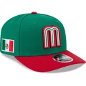 casquette-courbee-verte-et-rouge-snapback-9seventy-stretch-snap-mexico-2026-world-baseball-classic-new-era
