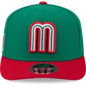 cappellino-curvo-verde-e-rosso-snapback-9seventy-stretch-snap-mexico-2026-world-baseball-classic-di-new-era