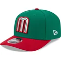 casquette-courbee-verte-et-rouge-snapback-9seventy-stretch-snap-mexico-2026-world-baseball-classic-new-era