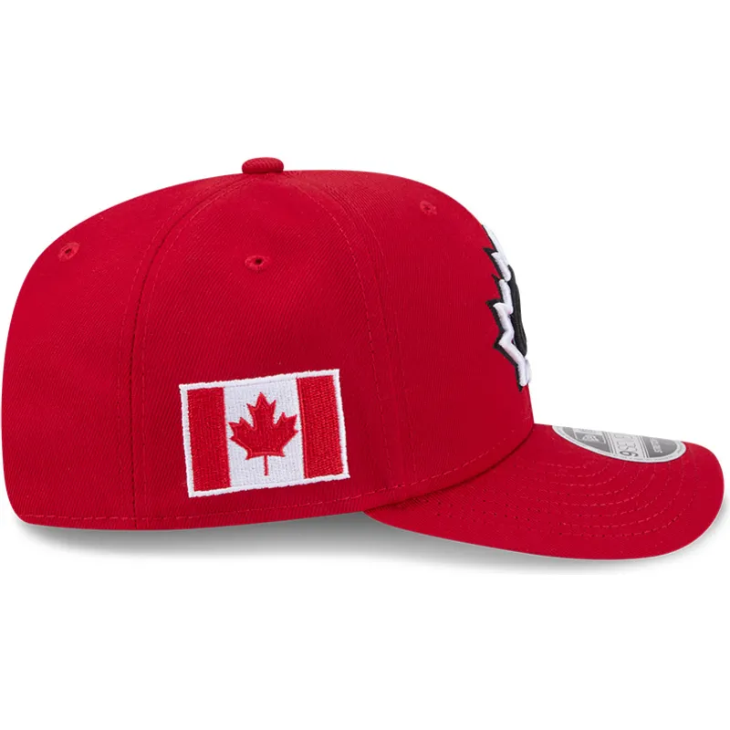 casquette-courbee-rouge-snapback-9seventy-stretch-snap-canada-2026-world-baseball-classic-new-era