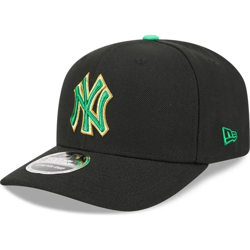new-era-curved-brim-9seventy-stretch-snap-saint-patrick-s-day-new-york-yankees-mlb-black-snapback-cap