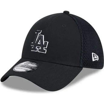Cappellino trucker nero regolabile con logo nero 39THIRTY Evergreen Neo dei Los Angeles Dodgers MLB di New Era