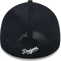 schwarze-enganliegende-trucker-kappe-mit-schwarzem-logo-39thirty-evergreen-neo-der-los-angeles-dodgers-mlb-von-new-era